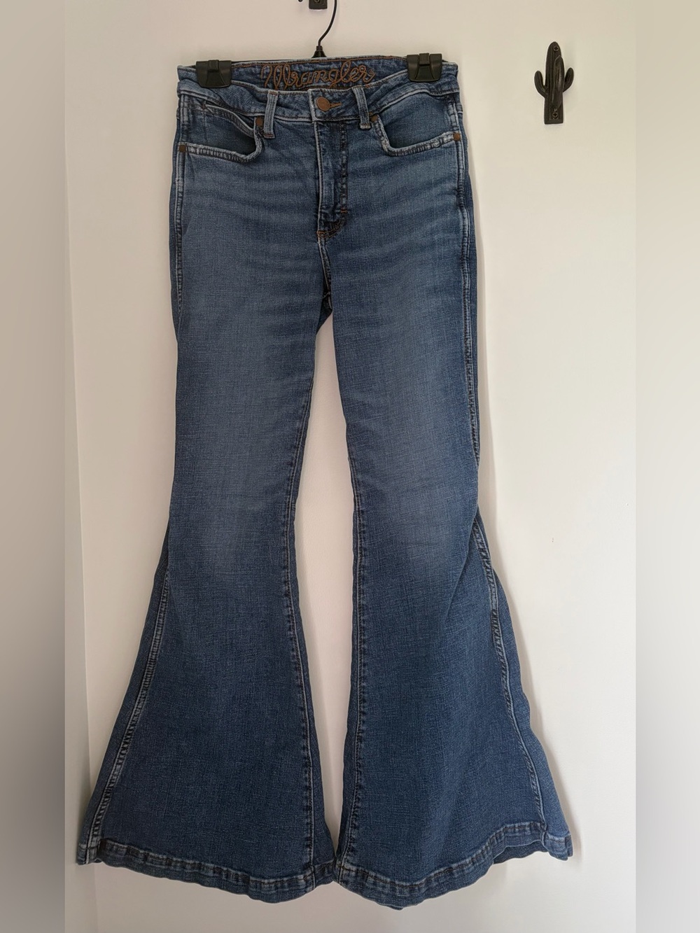 Wrangler Medium Blue High Rise Flare Jeans